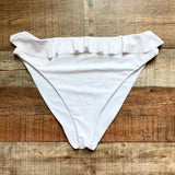Show Me Your Mumu White Island Ruffle Bikini Bottoms- Size XL (sold out online)