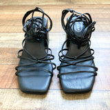 Scoop Black Lace Up Strappy Block Heel Sandals- Size 7.5 (Great Condition)
