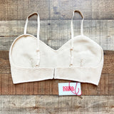 Solid & Striped Beige Chevron Knit Bra NWT- Size M