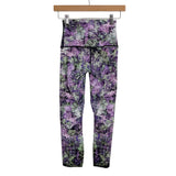Lululemon Black/Purple/Mint High Waisted Leggings- Size ~4 (Inseam 23”, see notes)