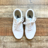Vans White Old Skool Canvas Sneakers- Size 7.5 (see notes)