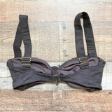 Montce Brown Suede with Front Knot Bikini Top- Size L (we have matching bottoms)