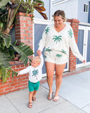 Show Me Your Mumu Palm Tree Print Knit Shorts- Size L (sold out online, we have matching sweater)