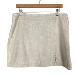 Pink Lily Stone Corduroy with Side Slit Life With You Mini Skirt- Size L