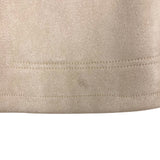 No Brand Beige Suede Faux Button Front Mini Skirt- Size S (see notes)