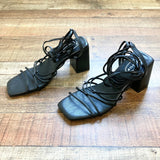 Scoop Black Lace Up Strappy Block Heel Sandals- Size 7.5 (Great Condition)