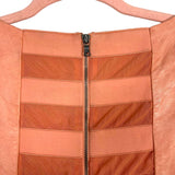 Alice + Olivia Lamb Leather Mesh Back Dress- Size 0 (sold out online, see notes)