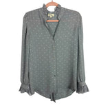 L'Agence Silk Grey Polka Dot Blouse- Size XS (see notes)