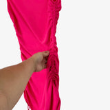Amanda Uprichard Hot Pink with Cinched Tie Sides Dress NWT- Size XS