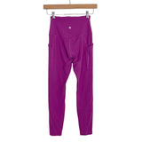 Lululemon Purple Side Pocket Leggings- Size 4 (Inseam 24”)