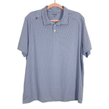 Rhone MEN’S Blue/White Tiny Checkered Pattern Polo Shirt- Size XL