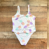 Chubbies Pineapple High Cut Leg and Low Back One Piece- Size L