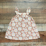 Angel Dear Brown Sunflower Print Muslin Dress- Size 2T