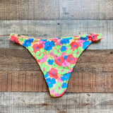 No Brand (Amazon) Neon Floral Print Padded Triangle Top and Cheeky Bottoms Bikini Set- Size M (sold out online, sold as set)