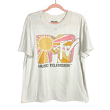 MTV Distressed MTV Sun Tee- Size XL (see notes)