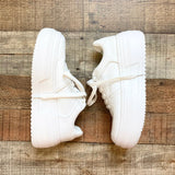Steve Madden White Leather Sneakers- Size 7.5 (Great Condition)