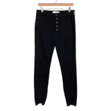 KanCan Black Button Front Raw Hem Skinny Jeans- Size 11/29 (sold out online, Inseam 27.5")