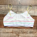 Katie Sturino x Bruna Malucelli Rainbow Stripe Linen Sarah Megababe Bikini Set- Size ~L (see notes, sold as set)