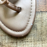 Pierre Dumas Rose Gold with Rhinestone Detail Sandals- Size 8 (see notes)
