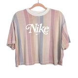 Nike Striped Cropped Tee- Size XL (sold out online)