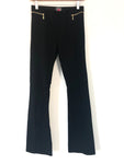 Vince Camuto Stretch Black Flare Pants with Gold Zipper- Size XS (Inseam 28")