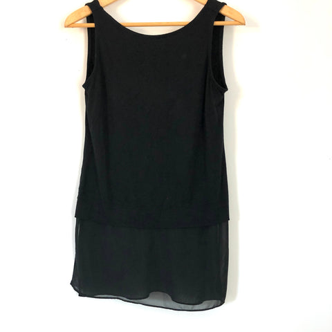 The Limited Black Tank with Sheer Hem- Size XS