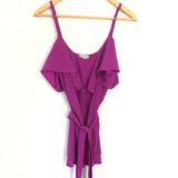 Alice & Trixie 100% Silk Ruffle Spaghetti Strap with Belt- Size M