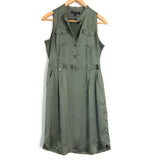 Banana Republic Olive Utility Sleeveless Dress- Size 2P