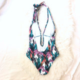 MINKPINK White Floral Deep V One Piece- Size S