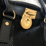 Michael Kors Black Hamilton Crocodile Skin Bag