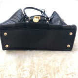 Michael Kors Black Hamilton Crocodile Skin Bag