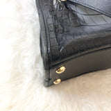 Michael Kors Black Hamilton Crocodile Skin Bag