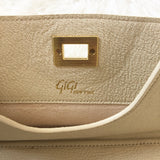 Gigi New York Fold Over Clutch in Cream (Like New)
