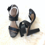 Bamboo Lemonlight Criss Cross Buckle Black Heels NWT- Size 10