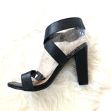 Bamboo Lemonlight Criss Cross Buckle Black Heels NWT- Size 10