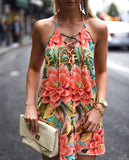Show Me Your Mumu Pink & Teal Floral Print Lace Up Dress- Size S