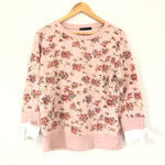 Gibson Pink Floral Sweater Shirt- Size S
