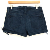 LOFT Dark Blue Jean Shorts With Ties- Size 26