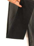 Athleta Black Leggings With Faux Leather On Front- Size S (Inseam 25")