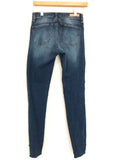 BP Distressed High Rise Skinny Jean With Velvet Patches - Size 25 (Inseam 26")