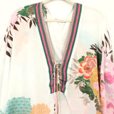 Sole Society Floral Pom Pom Cover Up- One Size