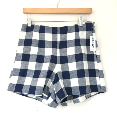 Old Navy High Rise Blue Gingham Shorts NWT- Size 4R