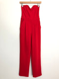 Express Red Sweatheart Strapless Jumpsuit- Size 0