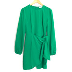 Vestique Green Long Sleeve Front Knot Dress- Size S