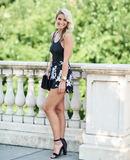 Leith Black & White Floral Shorts- Size S