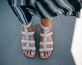 Marc Fisher White Studded Sandal- Size 9.5