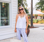 BP Linen Blend Button Up Tank- Size M