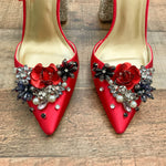 Asos Shoes Raspberry Percussion Embellished High Heels- Size 6 (US 8) (Sold Out Online!)