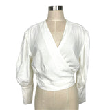 No Brand Long Sleeve Wrap Top- Size ~S (see notes)