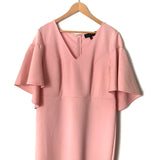 ELOQUII Pink Ruffle Cape Sleeve Dress- Size 14